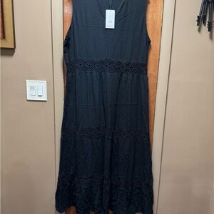 Long Tall Sally Black Tiered Maxi Sundress